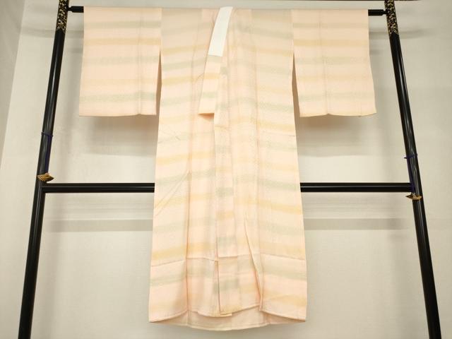 平和屋着物●長襦袢 無双仕立て 横段文 正絹 逸品 AABH8447ck