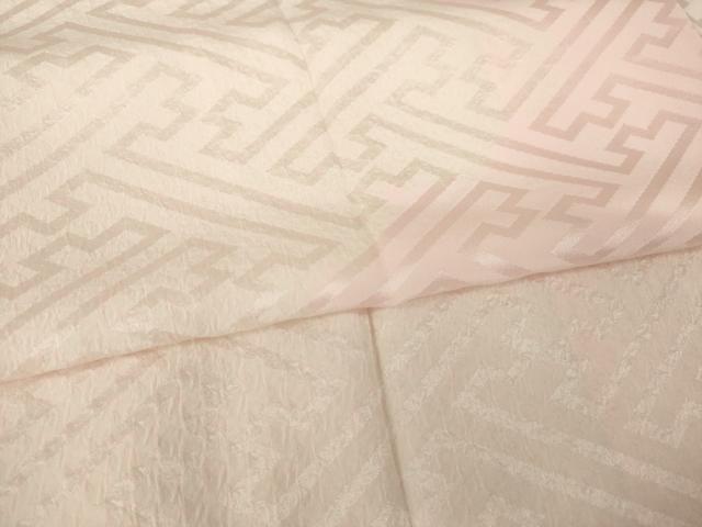 平和屋着物●振袖用長襦袢 袷 絞り 雲重ね文 紗綾形文 正絹 逸品 AABH8452ck