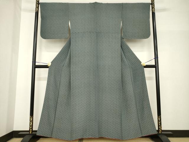 平和屋着物●江戸小紋 麻の葉文様 正絹 逸品 AABH8473ck