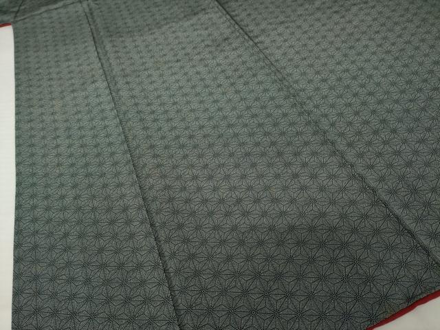 平和屋着物●江戸小紋 麻の葉文様 正絹 逸品 AABH8473ck