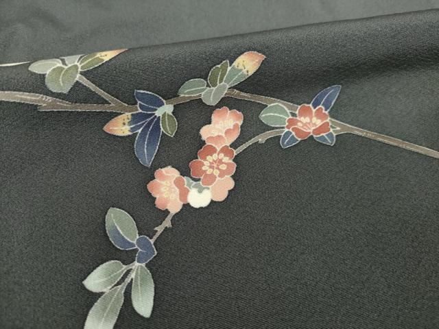 平和屋着物●訪問着 友禅 枝花文 暈し染め 正絹 逸品 AABH8477ck