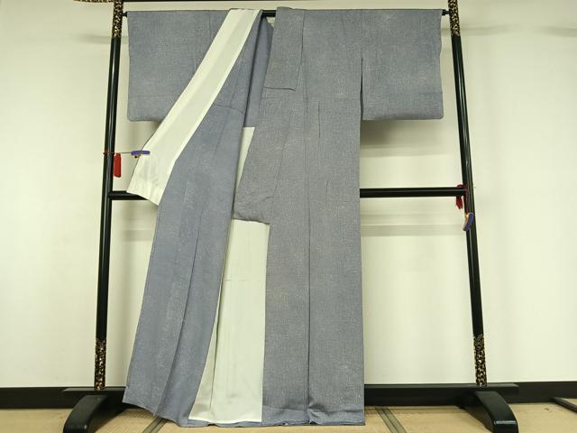 平和屋着物▽上質な小紋 単衣 霞文 正絹 逸品 AABH8534jh