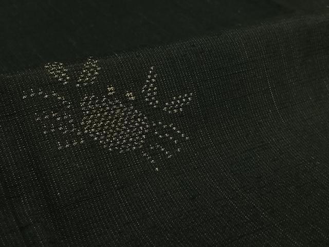 平和屋着物▽上質な紬 単衣 蟹 正絹 逸品 AABH8552jh