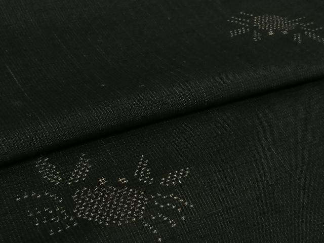 平和屋着物▽上質な紬 単衣 蟹 正絹 逸品 AABH8552jh