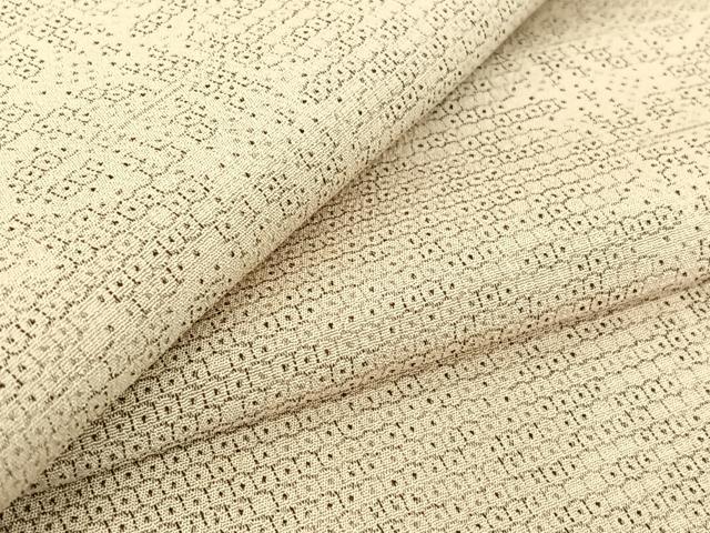 平和屋着物▽本塩沢 単衣 110亀甲 飾花文 正絹 逸品 AABH8556jh