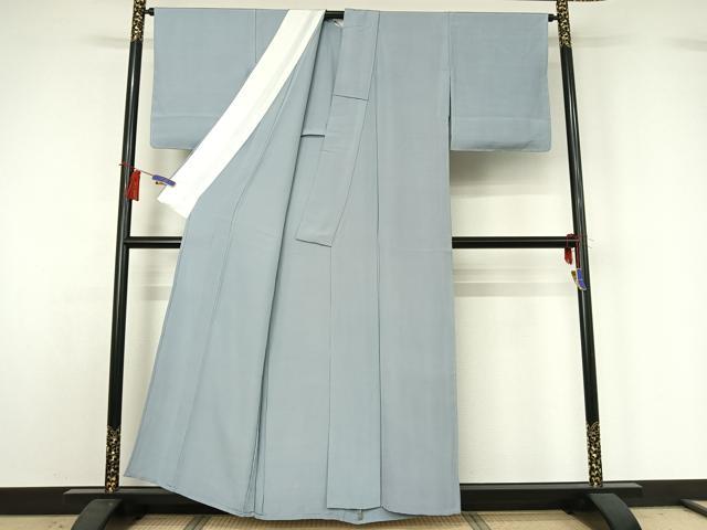 平和屋着物▽上質な色無地 単衣 秘色色 正絹 逸品 AABH8589jh