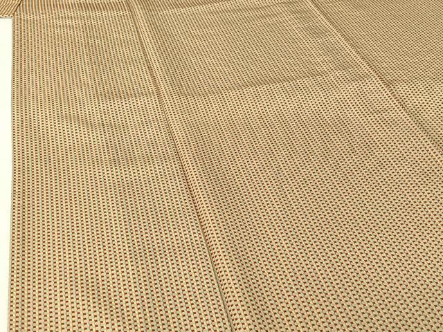 平和屋着物▽お召 単衣 格子 正絹 逸品 AABH8604jh
