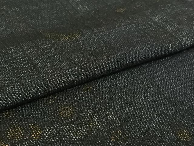平和屋着物▽小紋 単衣 120亀甲 草花文 三越扱い AABH8605jh