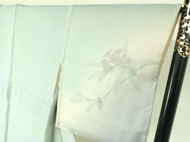 平和屋着物▽訪問着 無双 紗袷 紗×絽 枝花文 三越扱い 正絹 逸品 AABH8616jh