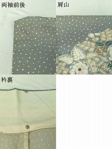 平和屋着物▽訪問着 単衣 辻が花 正絹 逸品 AABH8620jh