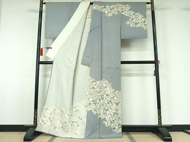 平和屋着物▽訪問着 単衣 辻が花 正絹 逸品 AABH8620jh