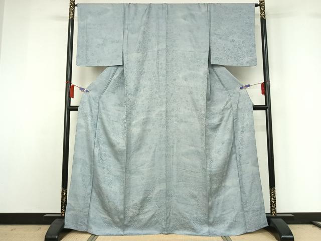 平和屋着物▽上質な小紋 単衣 霞文 暈し染め やまと誂製 正絹 逸品 AABH8651jh