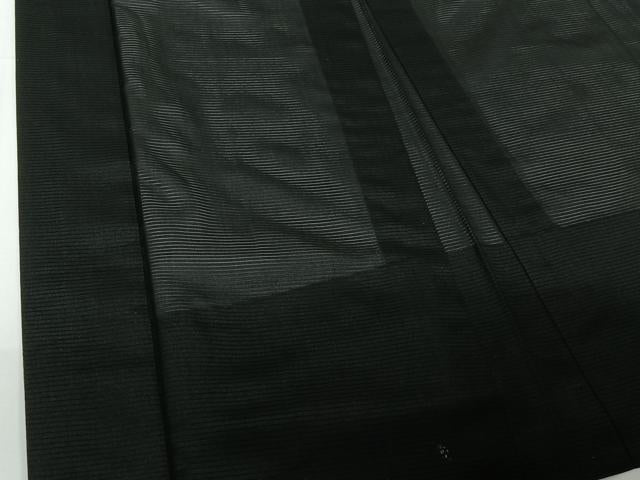 平和屋着物▽長羽織 スリーシーズン 春夏秋 塵除け 暗黒色 正絹 逸品 AABH8663jh