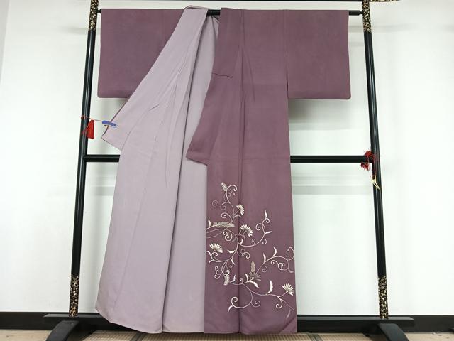 平和屋着物▽豪華色留袖 絽袷 絽×絽 花唐草文 正絹 逸品 AABH8672jh