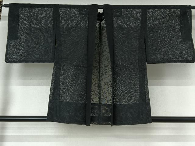 平和屋着物▽羽織 スリーシーズン 春夏秋 塵除け 流水花文 正絹 逸品 AABH8675jh