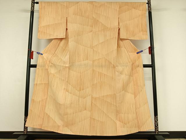 平和屋着物▽上質な小紋 単衣 霞文 正絹 逸品 AABH8676jh