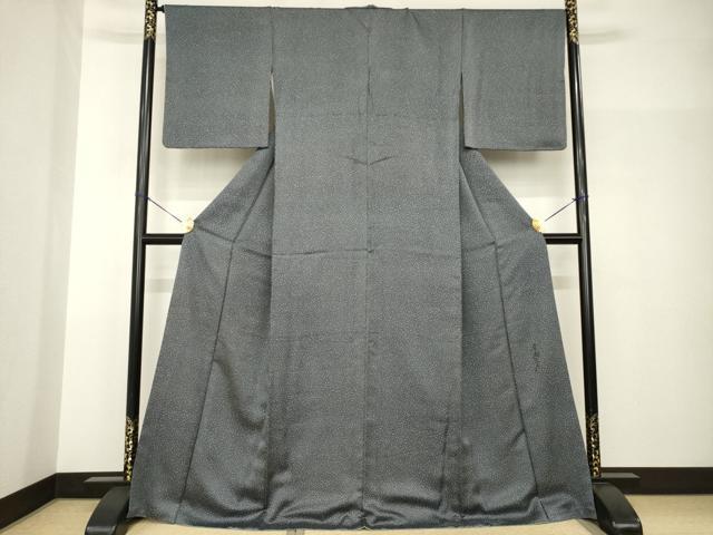 平和屋着物●染色作家 斉藤三才 小紋 大小あられ 正絹 逸品 AABH8778ck