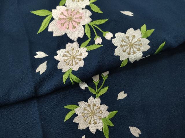 平和屋着物●女性 行灯袴 友禅 刺繍 桜 洗える着物 AABH8792ck
