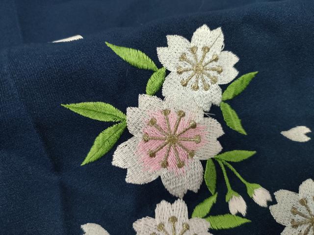 平和屋着物●女性 行灯袴 友禅 刺繍 桜 洗える着物 AABH8792ck