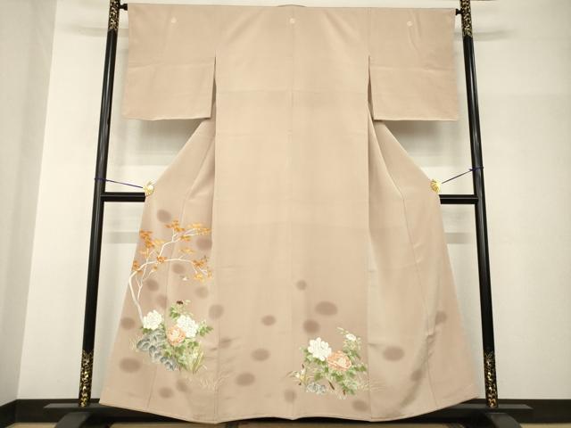 平和屋着物●豪華色留袖 手描き 花鳥文 正絹 逸品 未使用 AABH8818ck