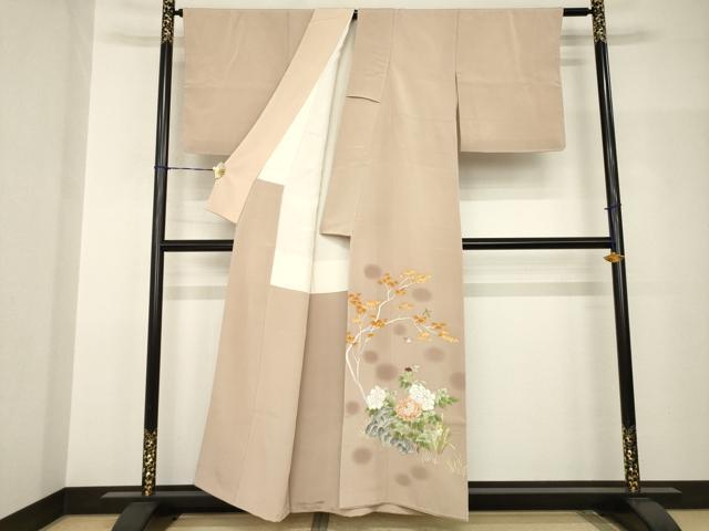 平和屋着物●豪華色留袖 手描き 花鳥文 正絹 逸品 未使用 AABH8818ck