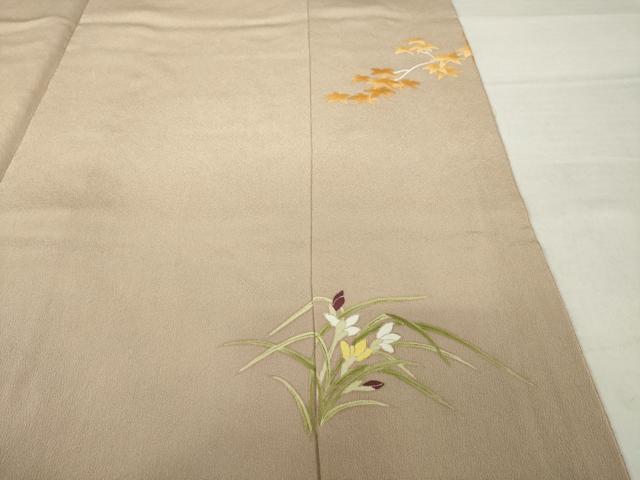 平和屋着物●豪華色留袖 手描き 花鳥文 正絹 逸品 未使用 AABH8818ck