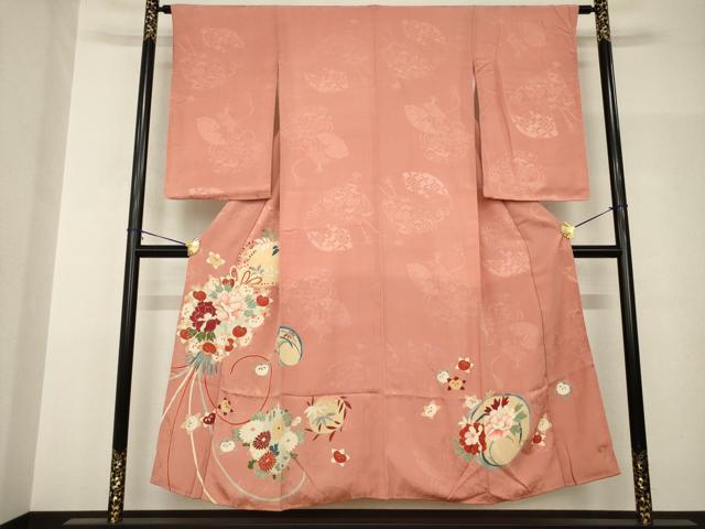平和屋着物●アンティーク 大正ロマン 色留訪問着 花丸文 正絹 逸品 AABH8822ck
