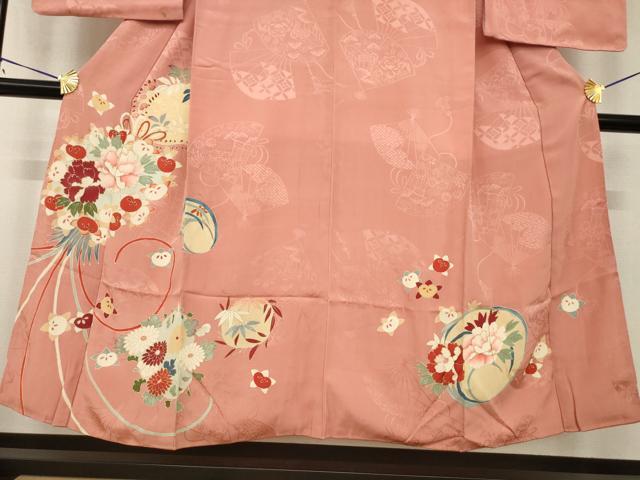 平和屋着物●アンティーク 大正ロマン 色留訪問着 花丸文 正絹 逸品 AABH8822ck