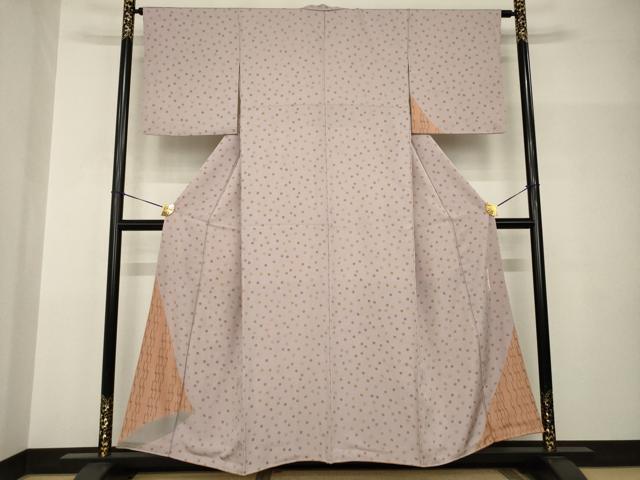平和屋着物●十二代目 市川団十郎 訪問着 煙管 キセル 正絹 逸品 AABH8828ck