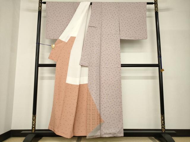 平和屋着物●十二代目 市川団十郎 訪問着 煙管 キセル 正絹 逸品 AABH8828ck