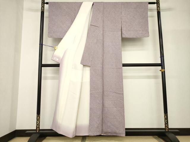 平和屋着物●大変加工の良い総絞り小紋 やまと誂製 正絹 逸品 AABH8836ck