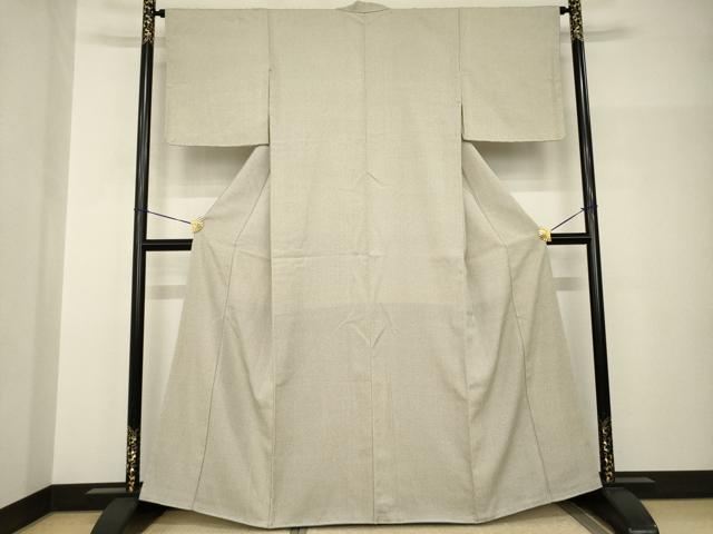 平和屋着物●お召 蚊絣文様 正絹 逸品 AABH8838ck