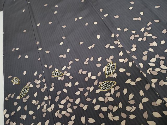 平和屋着物●訪問着 駒刺繍 舞桜文 正絹 逸品 AABH8841cs