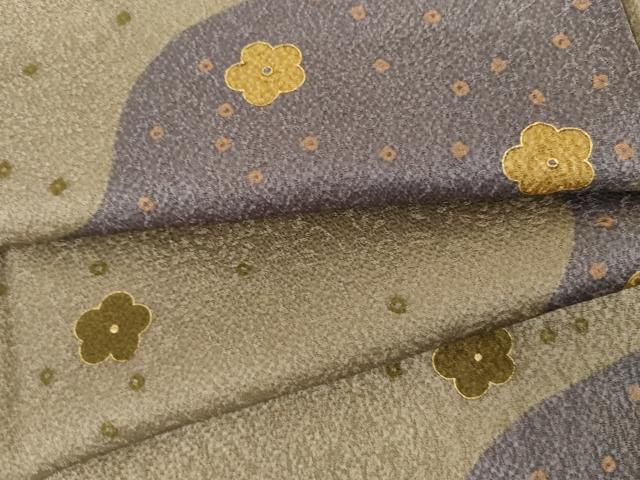 平和屋着物●上質な小紋 流水花文 金彩 正絹 逸品 AABH8853cs