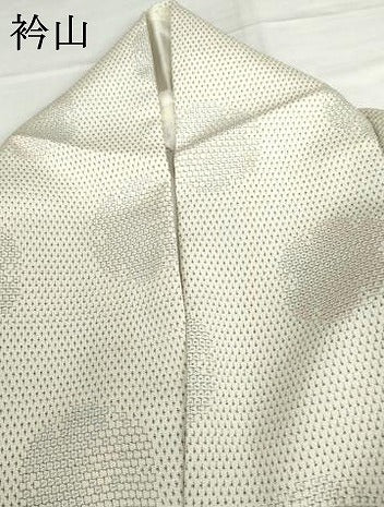 平和屋着物●本塩沢 110亀甲 雪輪重ね文 正絹 逸品 AABH8857cs