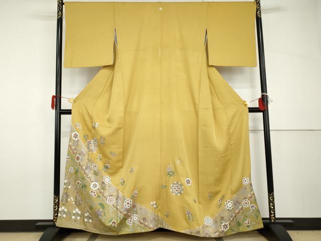 平和屋着物●豪華色留袖 正倉院花唐草文 金銀彩 正絹 逸品 AABH8859cs