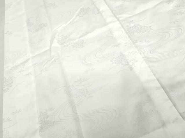 平和屋着物●長襦袢 無双仕立て 流水草花地紋 洗える着物 AABH8863cs