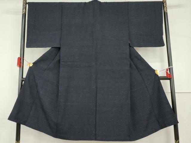 平和屋着物●男性 結城ちぢみ 杢 正絹 逸品 AABH8866cs
