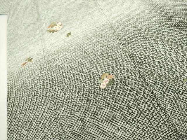 平和屋着物●訪問着 総絞り 松竹梅丸文 暈し染め 金糸 正絹 逸品 AABH8876cs