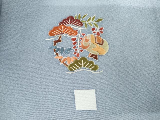 平和屋着物●訪問着 友禅 松竹梅風景文 正絹 逸品 AABH8879cs