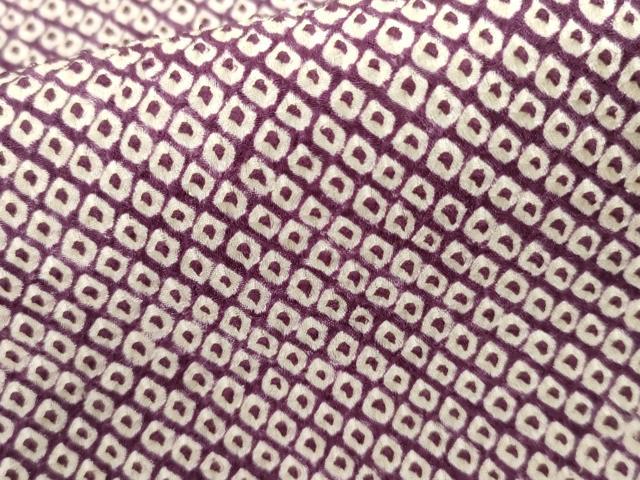 平和屋着物●大変加工の良い総絞り小紋 正絹 逸品 AABH8893cs