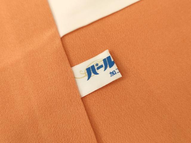 平和屋着物●上質な色無地 草花地紋 黄丹色 正絹 逸品 AABH8926cs