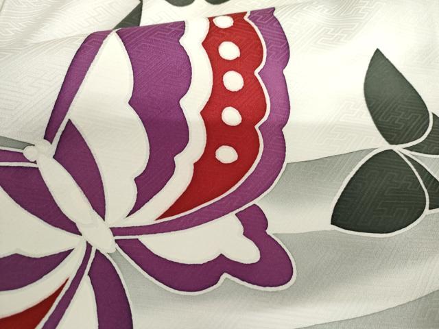平和屋着物●豪華振袖 舞蝶文 正絹 逸品 AABH8939cs