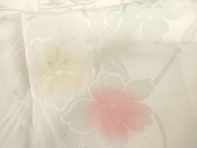平和屋着物●振袖用長襦袢 袷 扇面花地紋 暈し染め 正絹 逸品 AABH8944cs