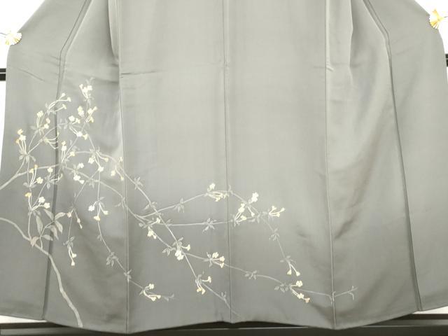 平和屋着物●訪問着 ろうけつ染 枝花文 暈し染め 正絹 逸品 AABH8945cs