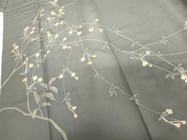 平和屋着物●訪問着 ろうけつ染 枝花文 暈し染め 正絹 逸品 AABH8945cs