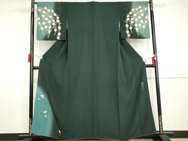 平和屋着物●世界的人形師 辻村寿三郎 ジュサブロー 訪問着 枝垂れ花文 暈し染め 金彩 正絹 逸品 AABH8953cs
