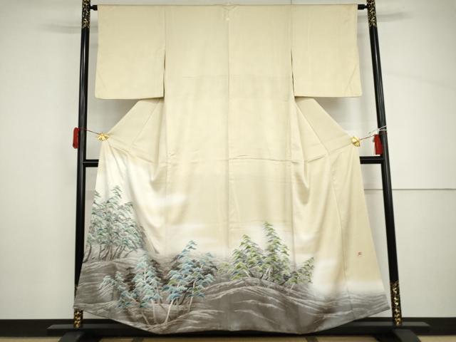 平和屋着物●豪華色留袖 作家物 枝花文 正絹 逸品 AABH8955cs