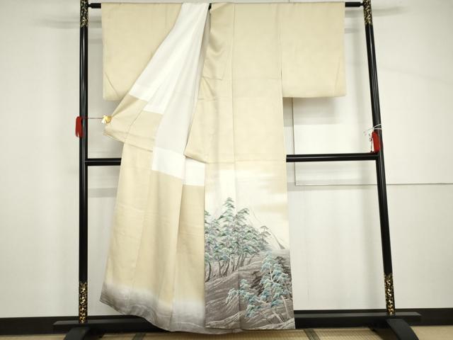 平和屋着物●豪華色留袖 作家物 枝花文 正絹 逸品 AABH8955cs
