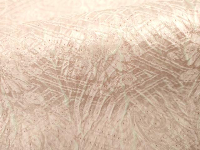 平和屋着物●名門 藤娘きぬたや・杢目絞り 小紋 正絹 逸品 AABH8987cs
